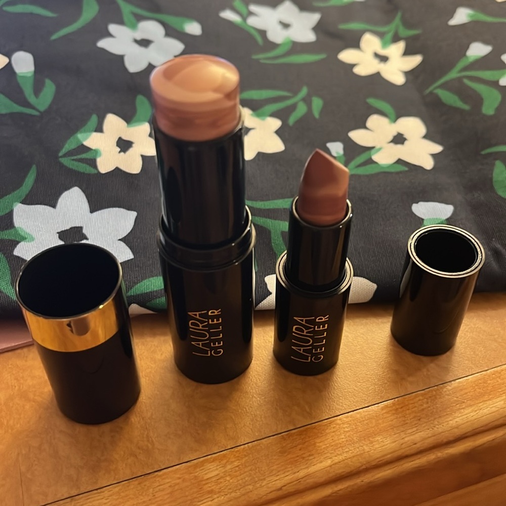 Laura Geller Italian Marble Blush Stick & Lipstick - Picture 2 of 7